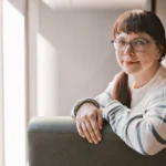 a woman entrepreneur looking into camera during a Cincinnati photo session